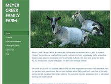 Tablet Screenshot of meyercreekfarm.com